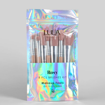 KIT DE BROCHAS ROSY X 8 LULA BEAUTY - imagen 1