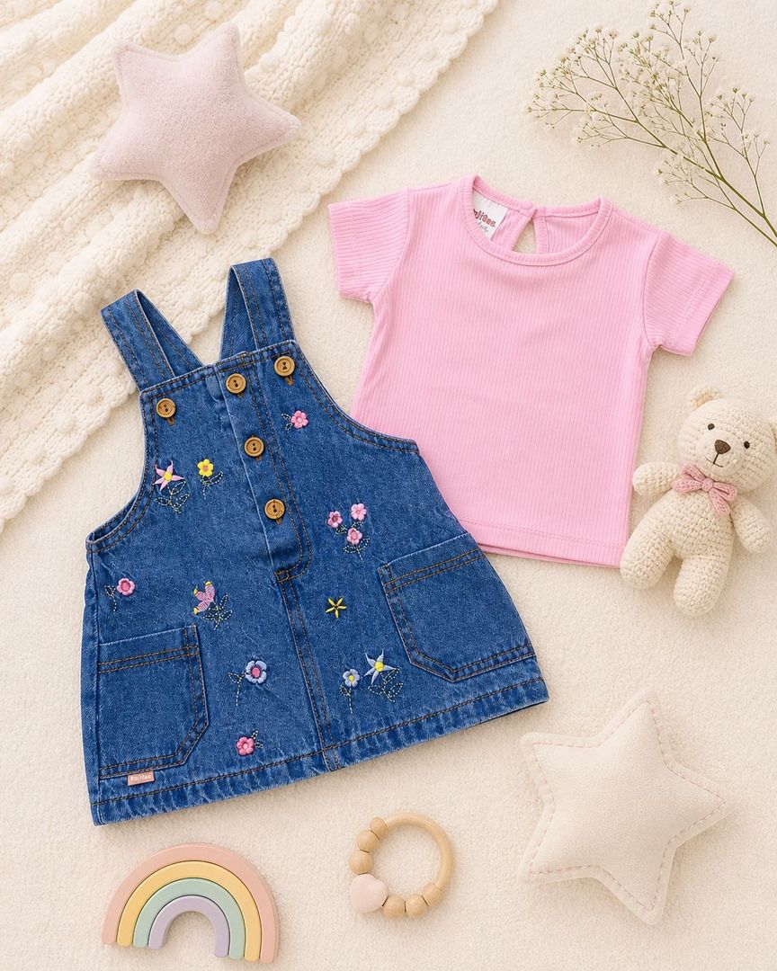 Conjunto jardinera bebita