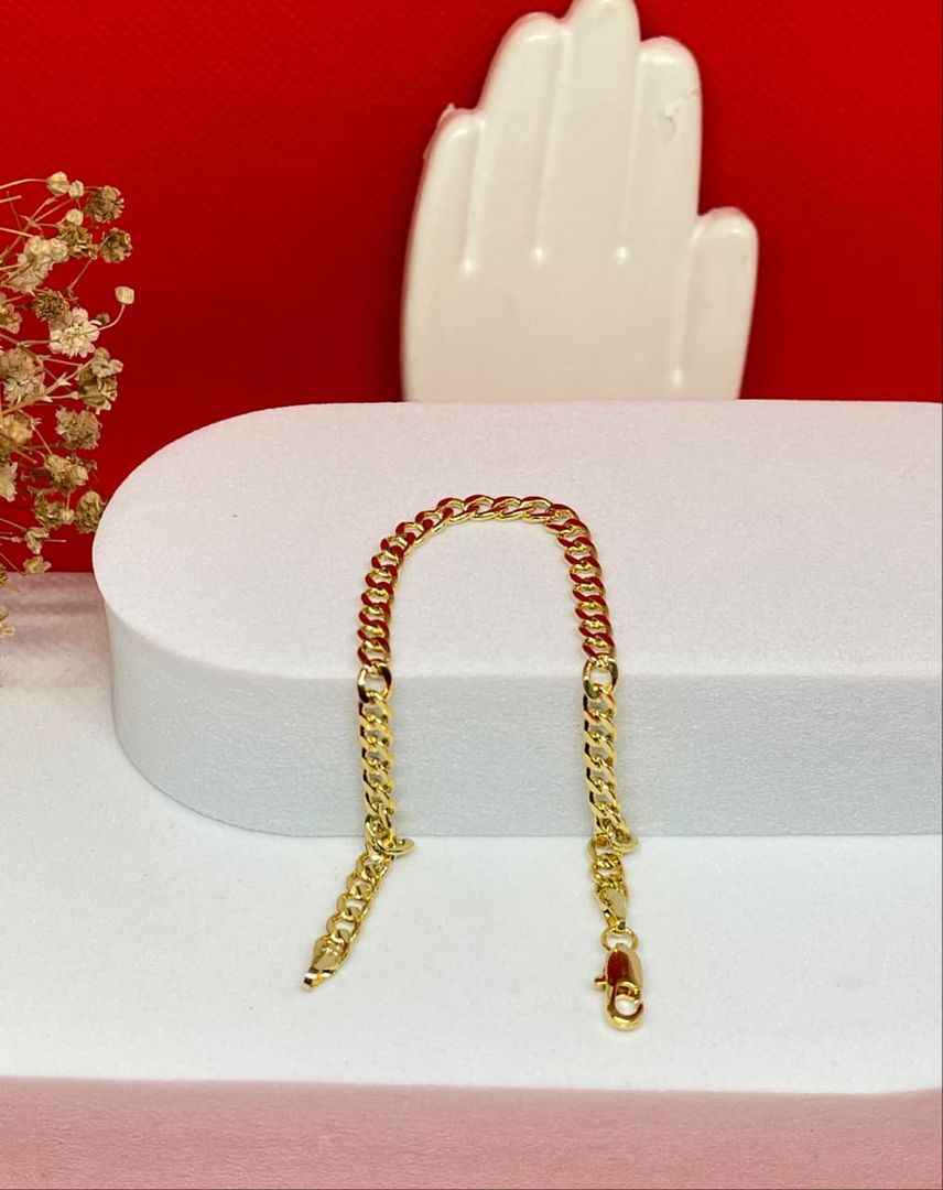 Pulsera cubana plana 4mm de 18cm