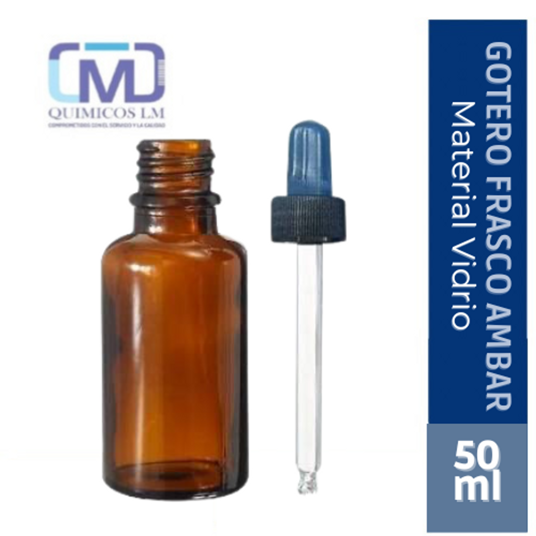 GOTERO DE VIDIRO AMBAR 50ML 