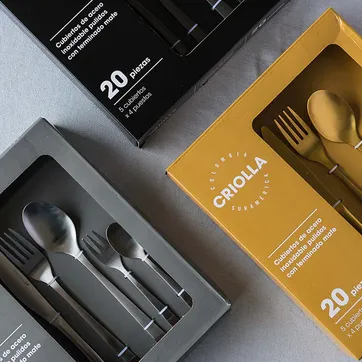 CUBIERTOS 20 PIEZAS NEGRO MATE  - imagen 4