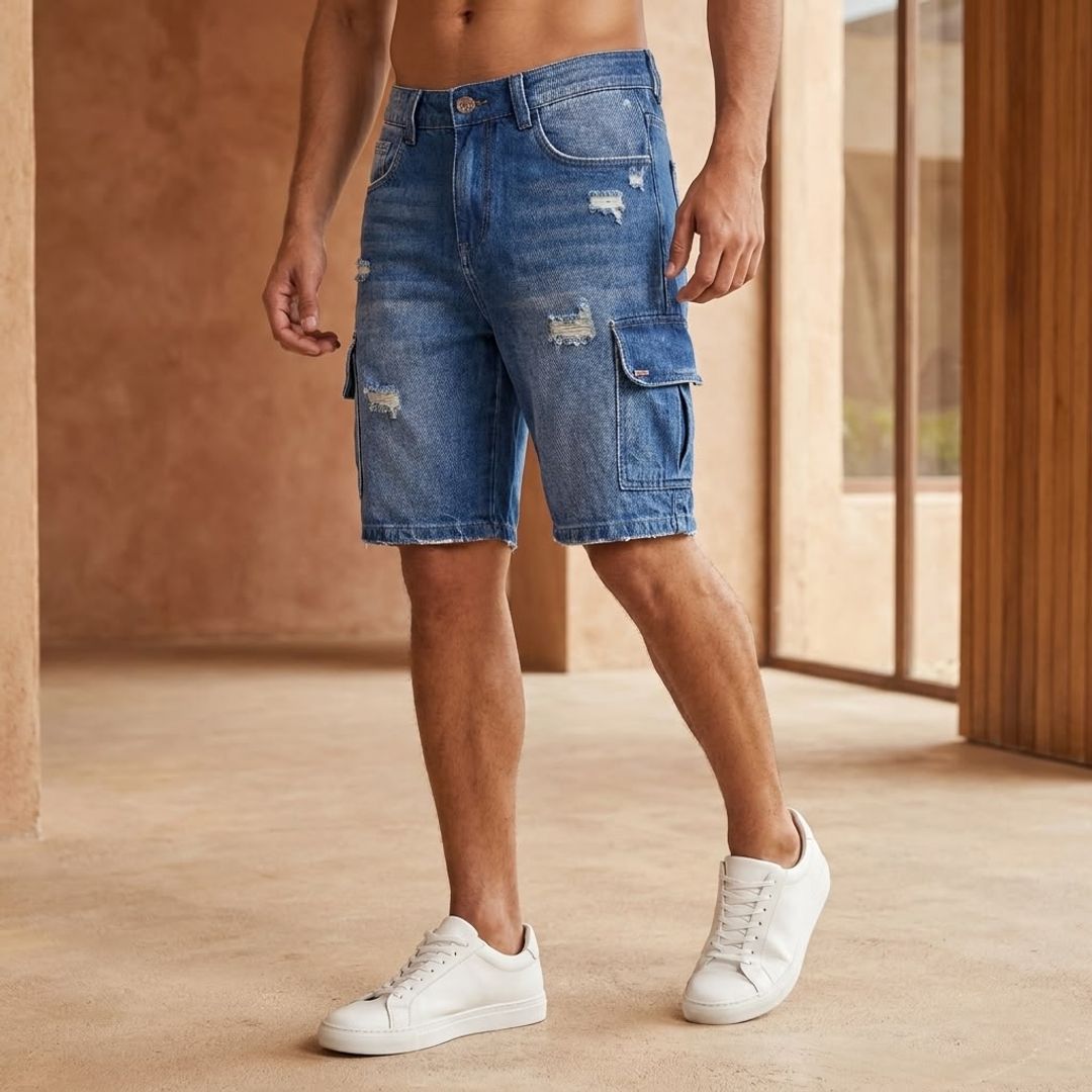 Jean short caballero
