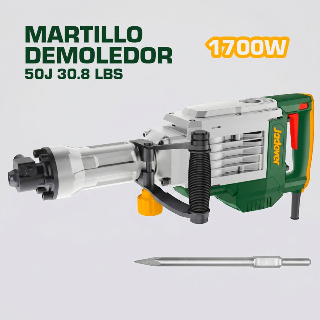 MARTILLO DEMOLEDOR 1700W 50J 30.8 LBS 
