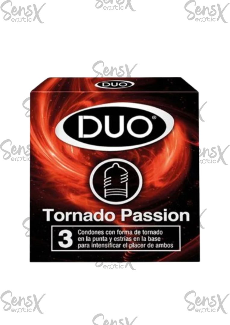 Condones Duo Tornado Passion X 3 Unds – Venta por Unidad