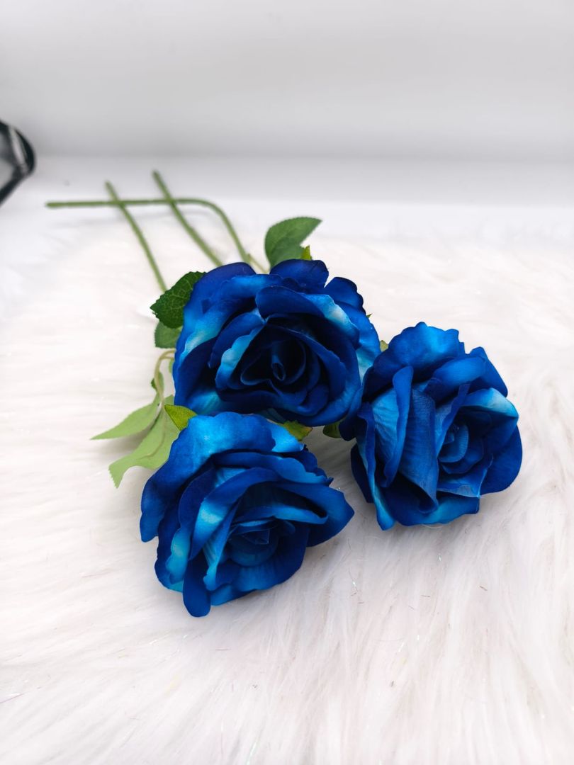 ROSA GAMUZADA INDIVIDUAL AZUL RS/063-1