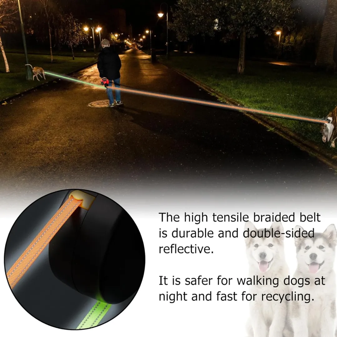 CORREA MASCOTAS DOBLE RETRACTIL