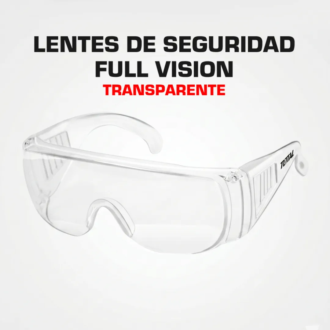 LENTES DE SEGURIDAD FULL VISION  TRANSPARENTE TOTALMENTE