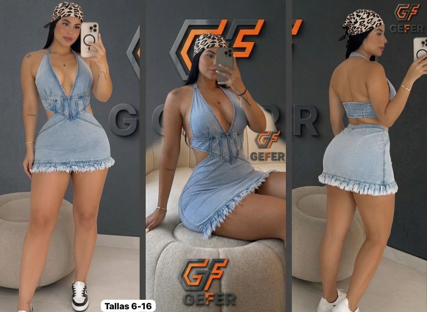 Vestido jean strech