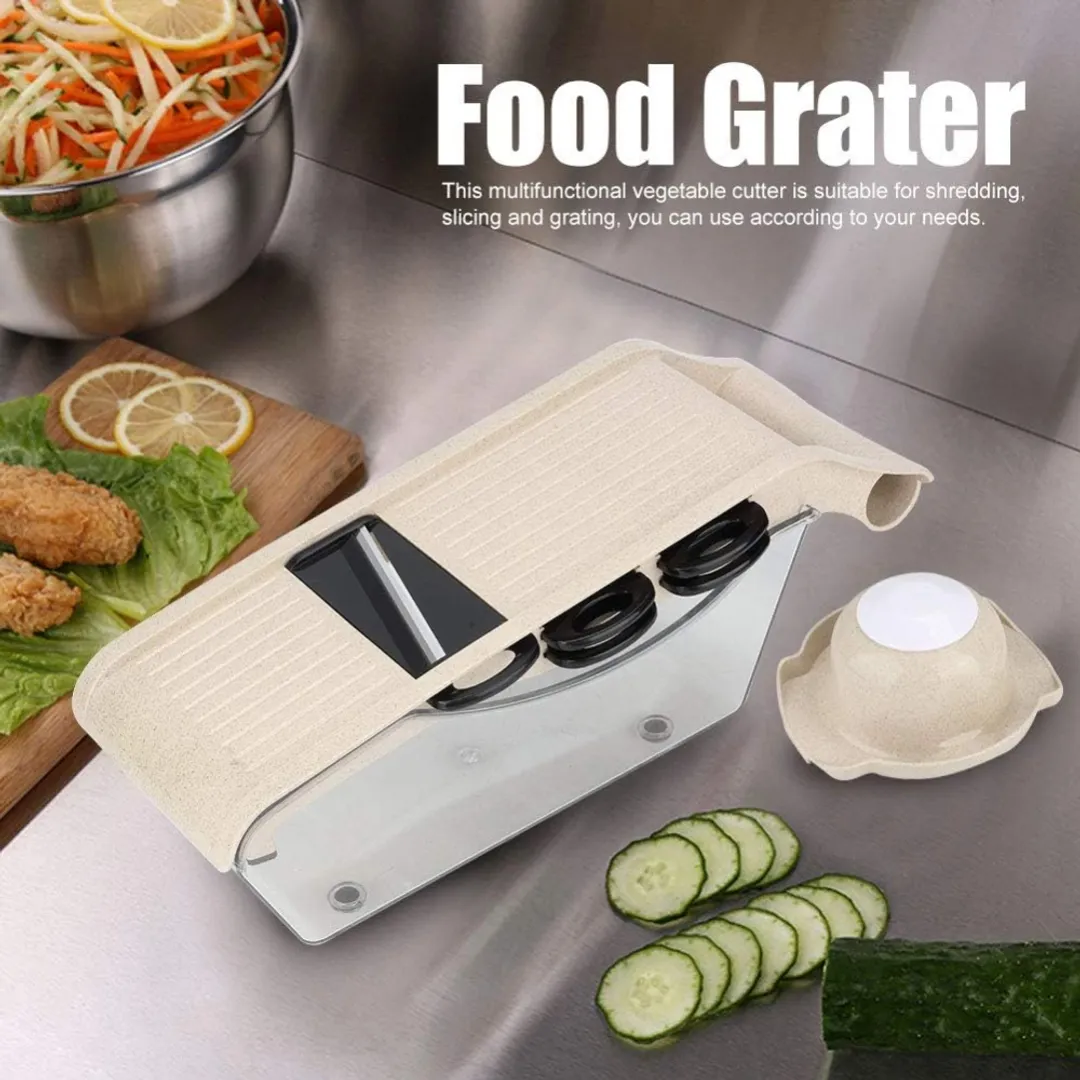 RALLADOR MANDOLINA DE COCINA 6 EN 1 CORTADOR MULTIFUNCIONAL 