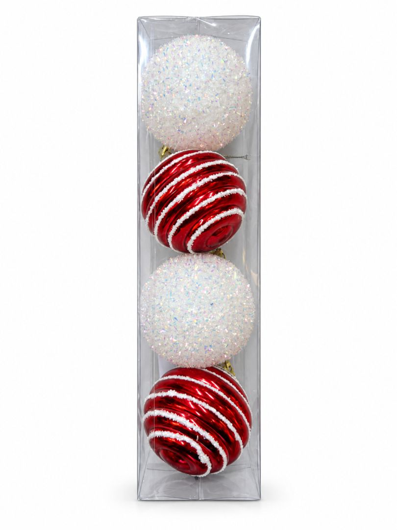 SET DE BOLAS ROJA CON BLANCO # 8