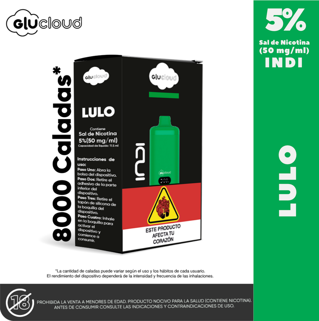 Glucloud Lulo Indi 8000 Puffs