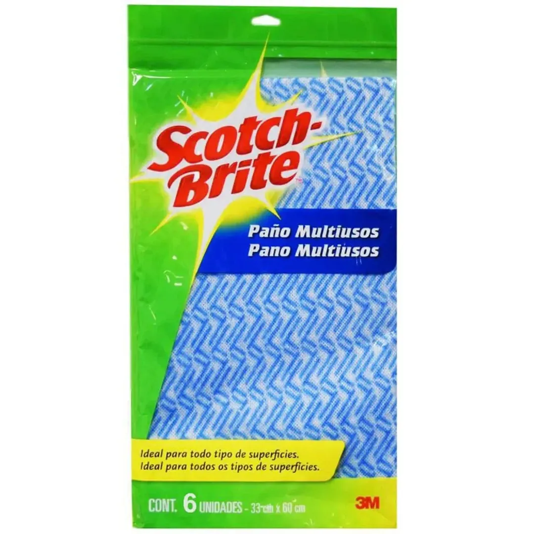 PAÑO MULTIUSOS SCOTCH BRITE*6UNIDADES