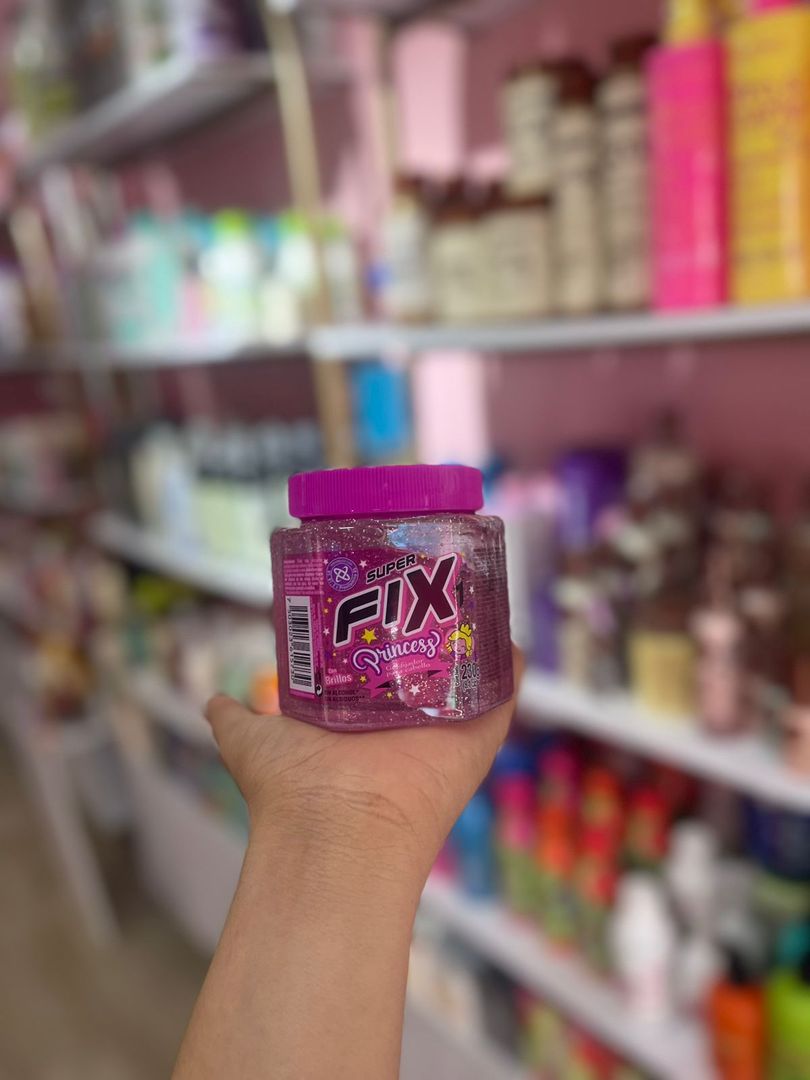 SUPER FIX 1 GEL FIJADOR DE CABELLO ESCARCHADO PRINCESS X 230GR