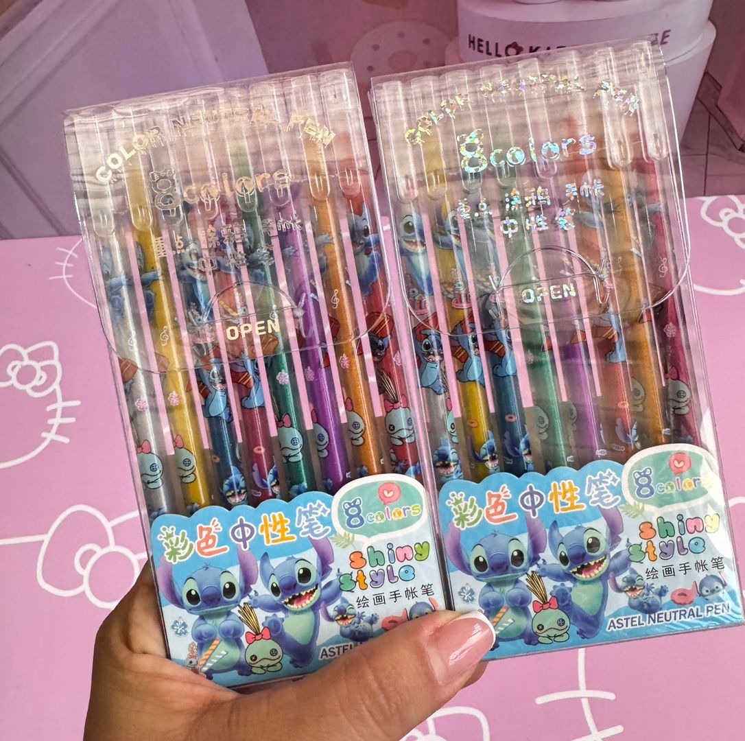 Lapiceros neón x8 stitch 