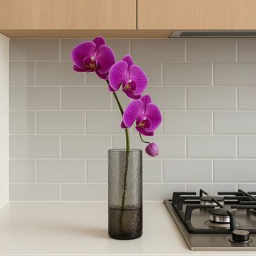 Florero Vidrio Gris Humo - imagen 1