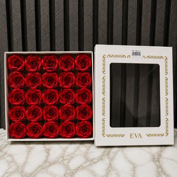 Imagen del producto CAJA DE ROSAS DE JABÓN X 25 UNI 