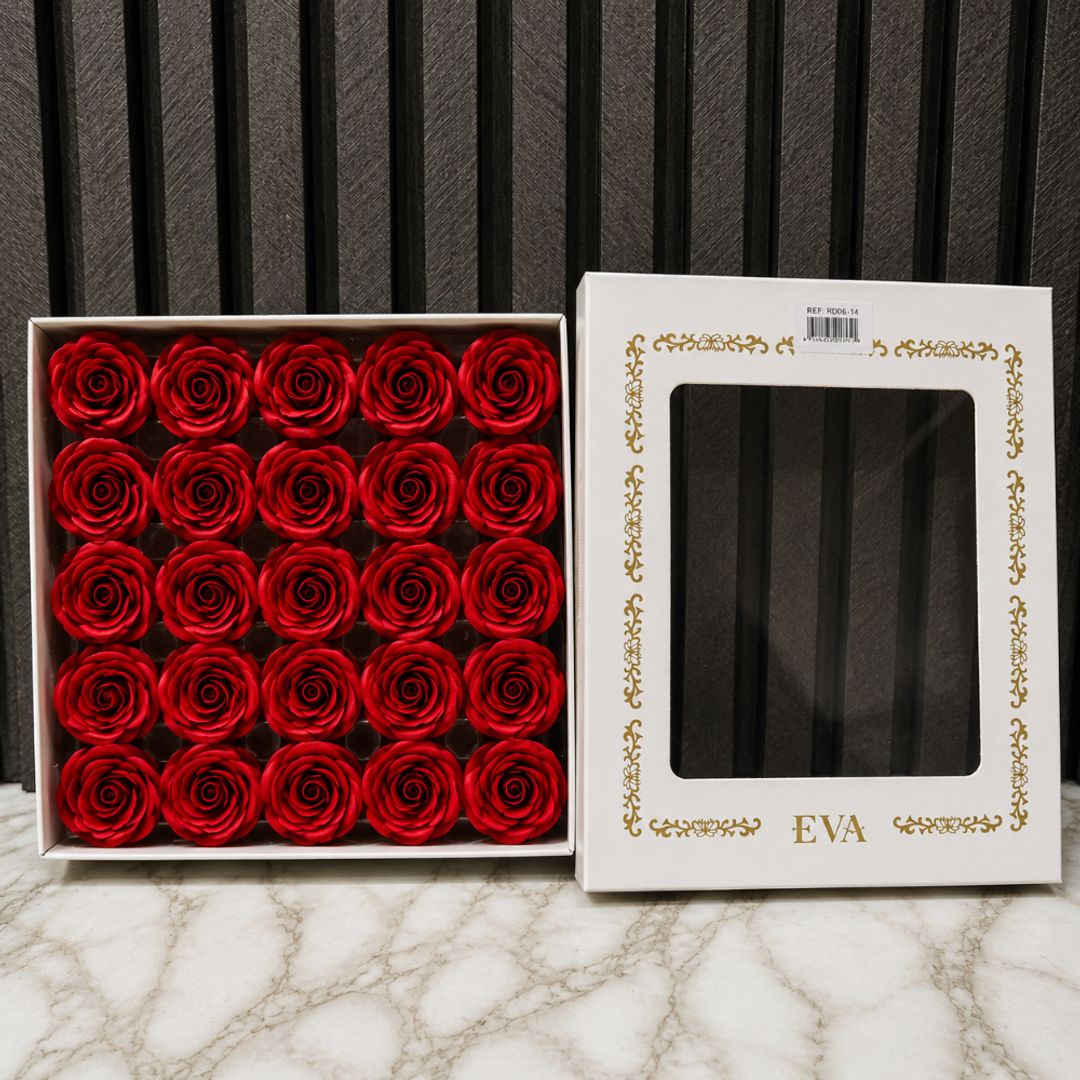 CAJA DE ROSAS DE JABÓN X 25 UNI 