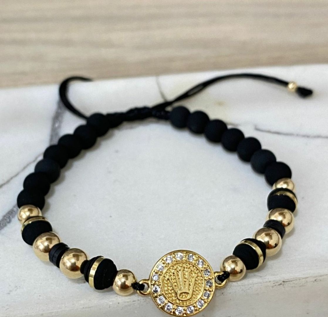 Pulsera artesanal rolex circonias