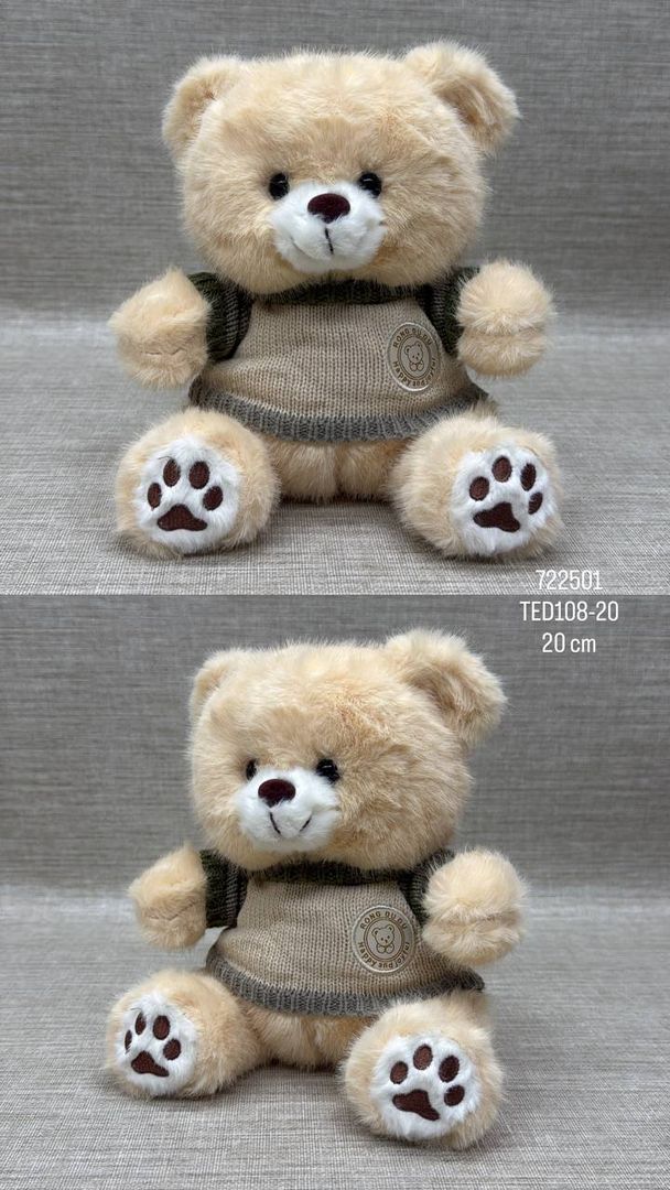 OSITO BEIGE CON CAMISA 20 CM