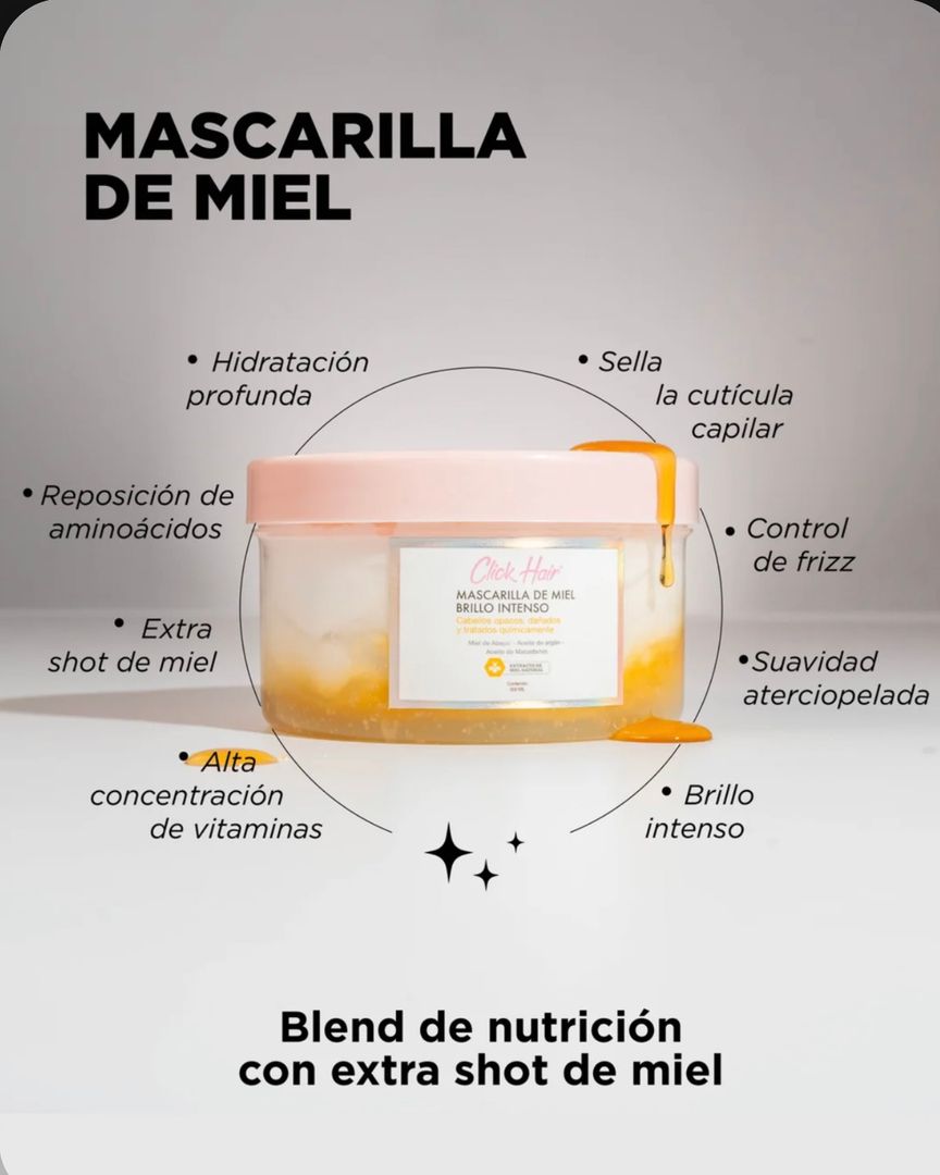 Mascarilla de miel brillo intenso 