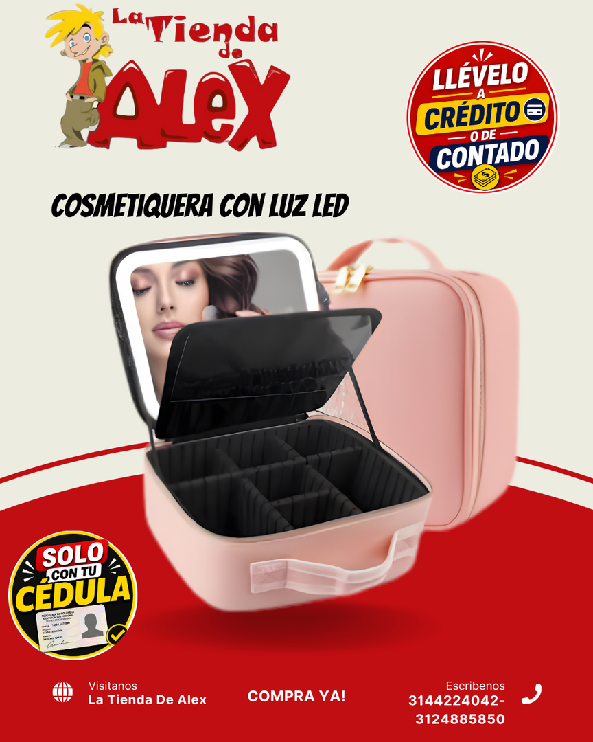 Cosmetiquera con Luz LED