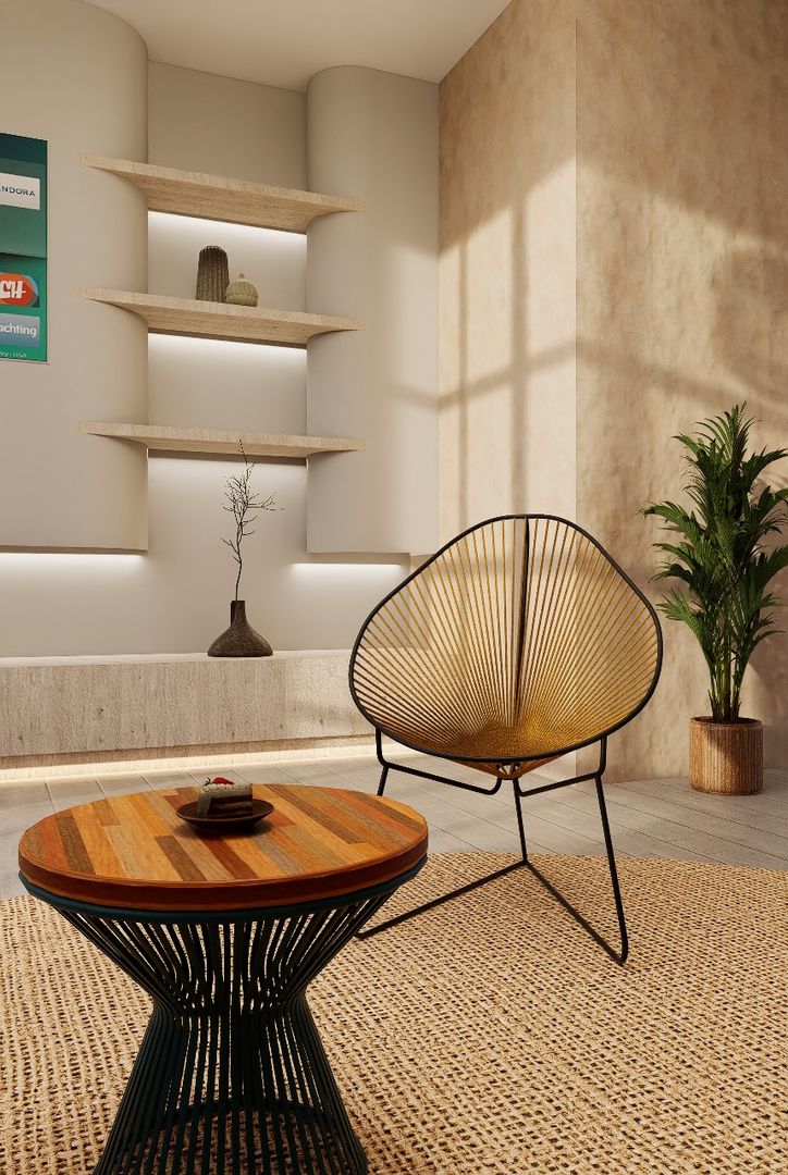 Silla Acapulco y mesa tejida