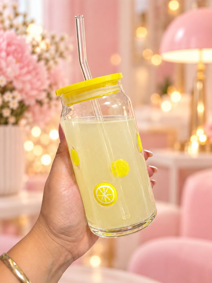 Mug en vidrio frutal