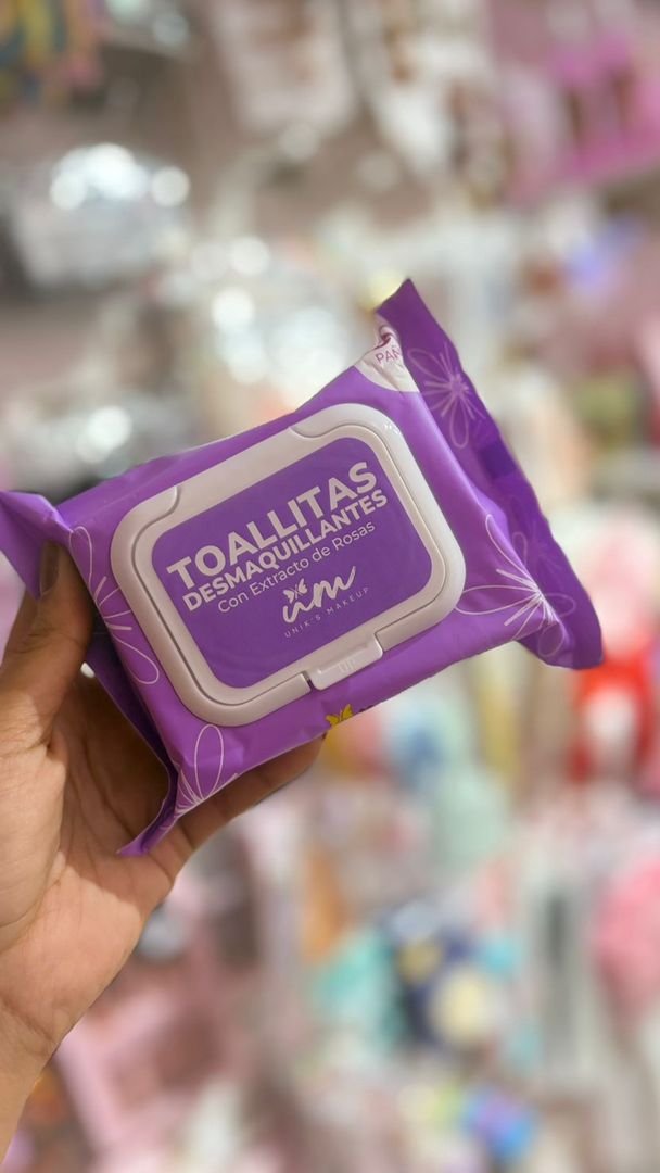 Toalla desmaquillante con extracto de rosas