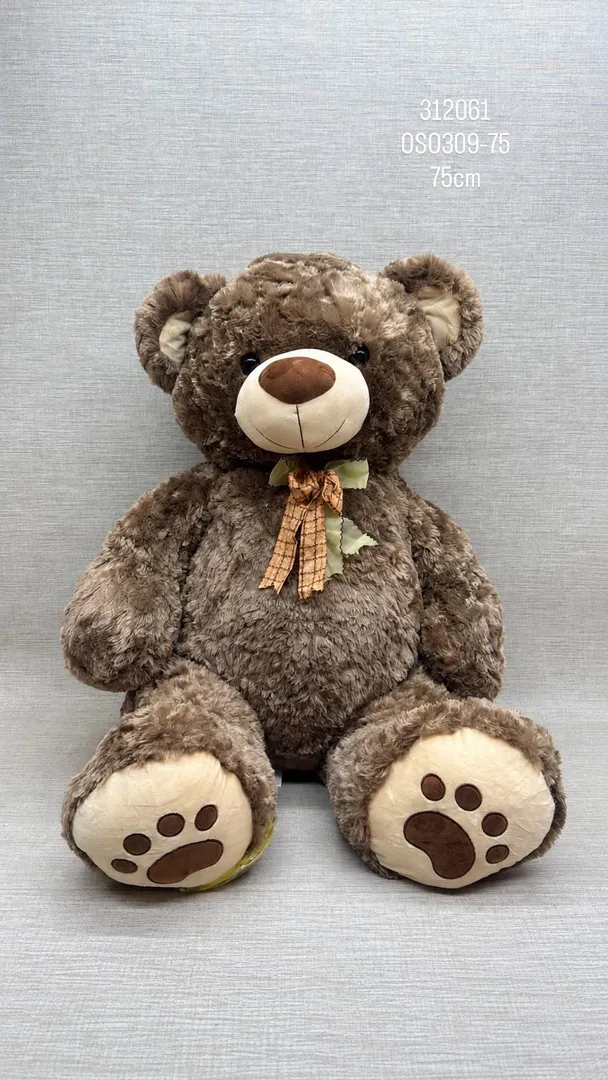 OSO MARRON OSCURO CON LAZO 75 CM