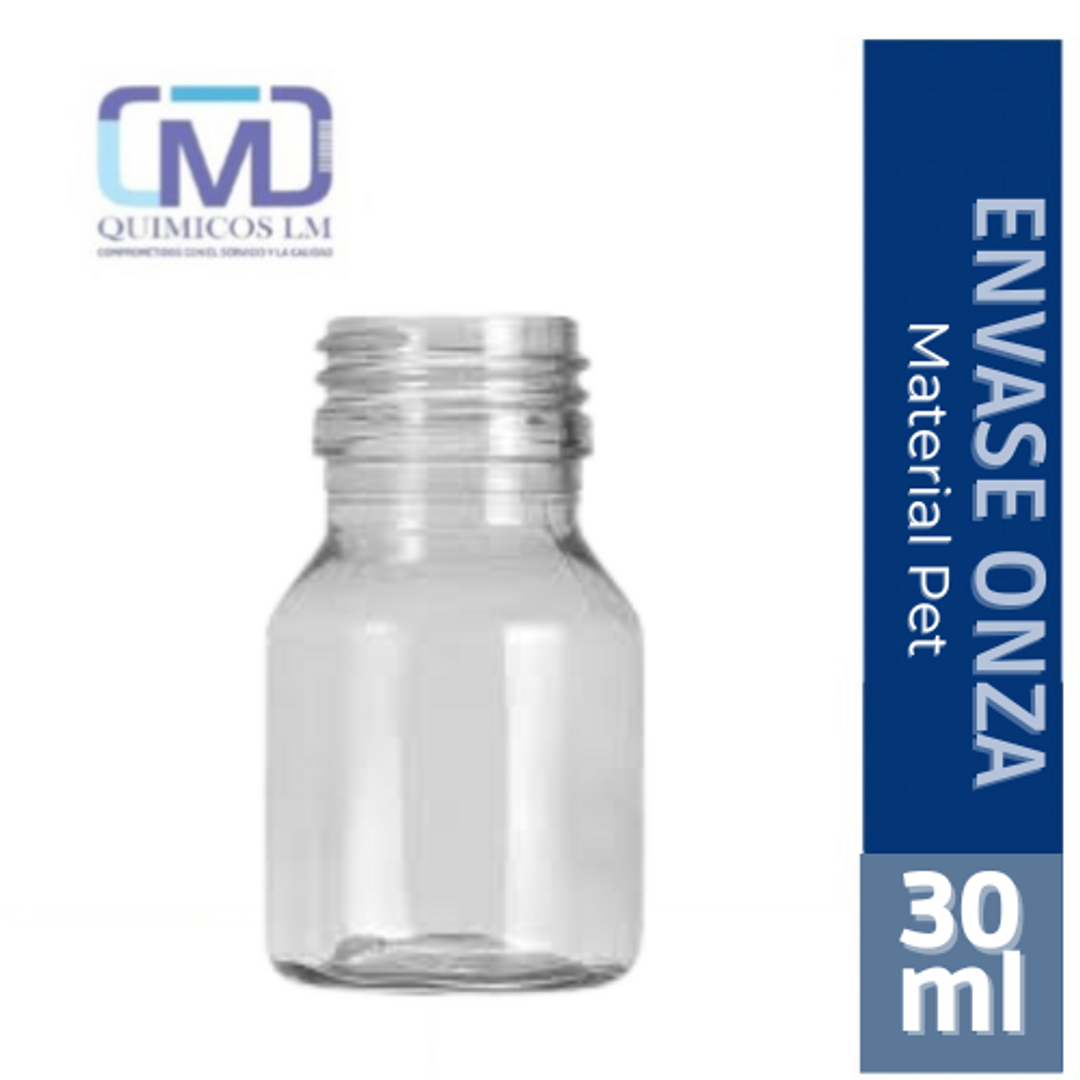 ENVASE PET ONZA 30ML/CON TAPA