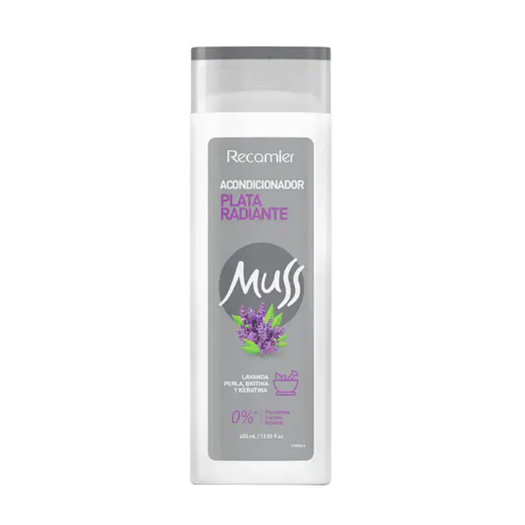ACONDICIONADOR PLATA RADIANTE MUSS X 400ML