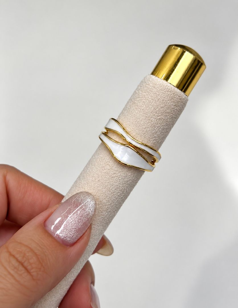 Anillo doble blanco