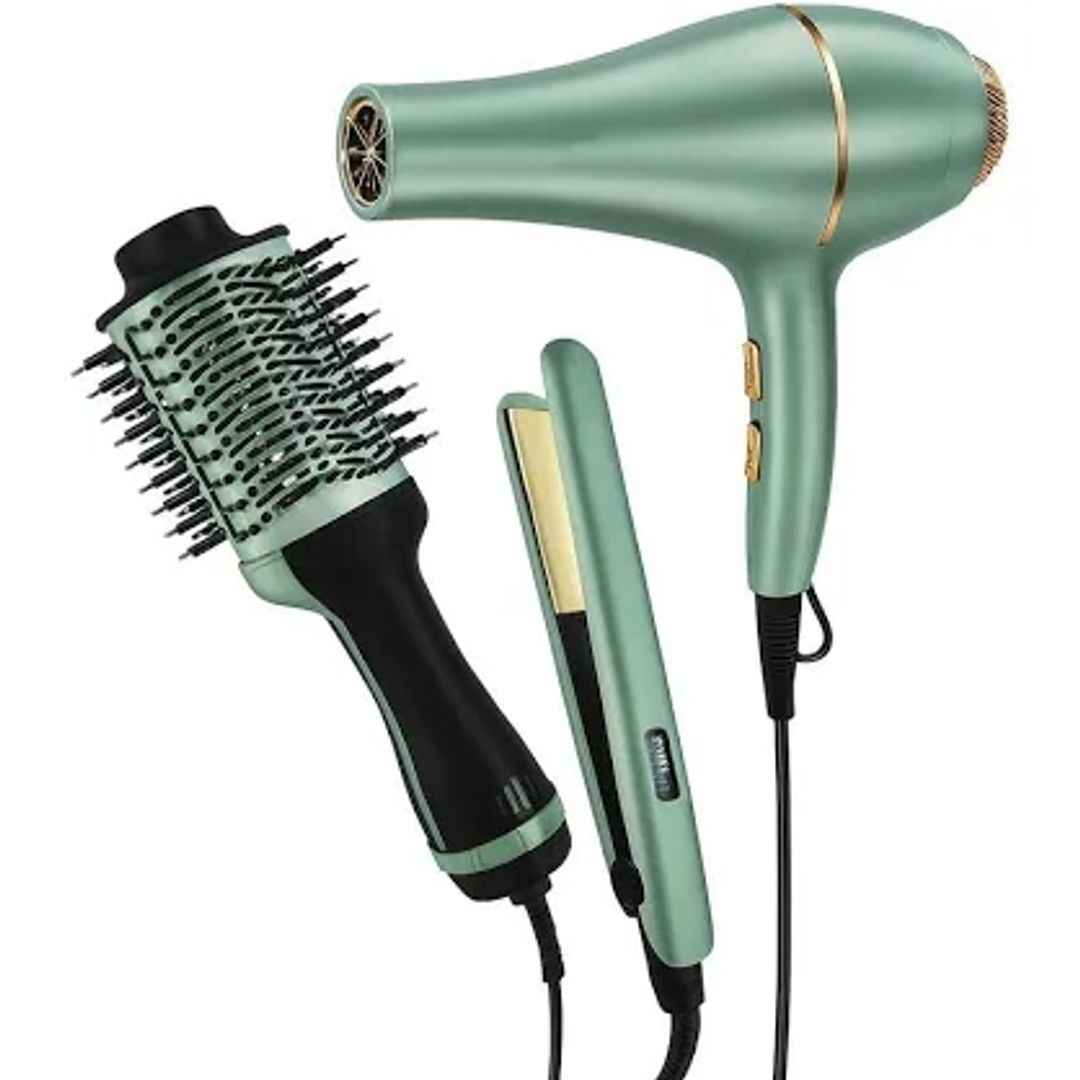 COMBO CEPILLO, SECADOR Y PLANCHA AGUACATE UN