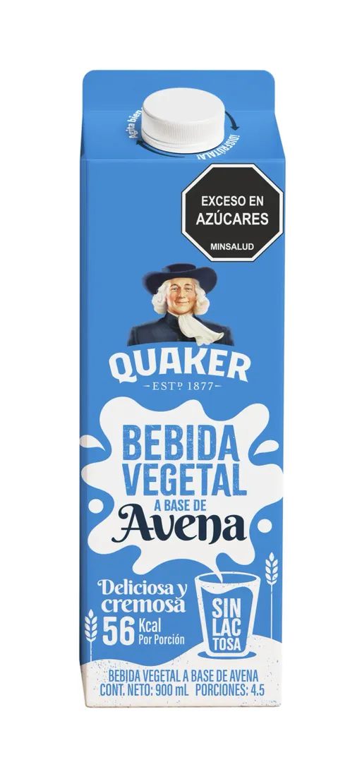 BEBIDA QUAKER VEGETAL BASE AVENA*900ML