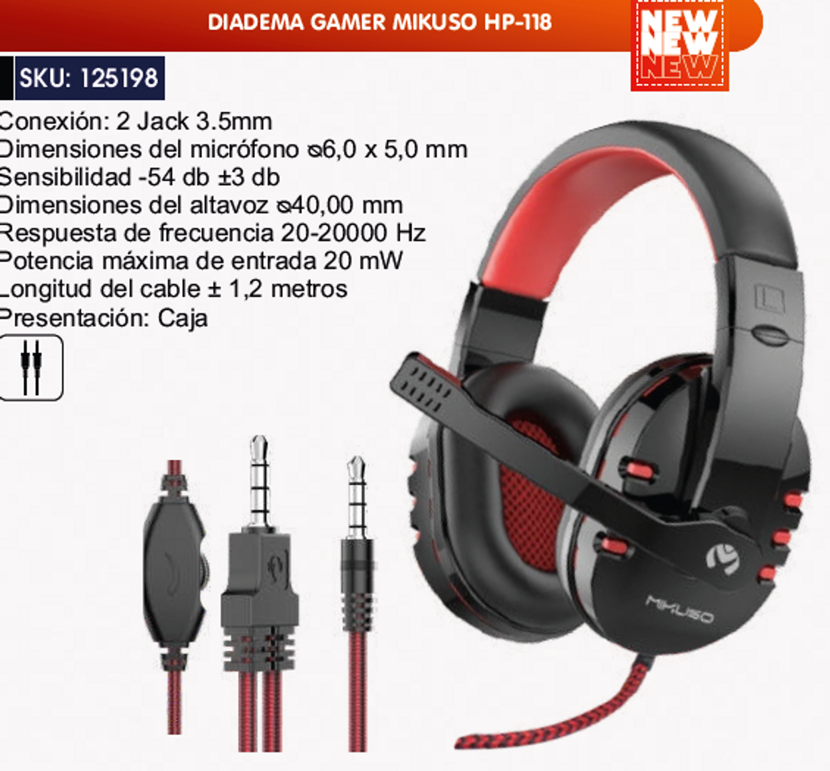 DIADEMA GAMER MIKUSO HP-118