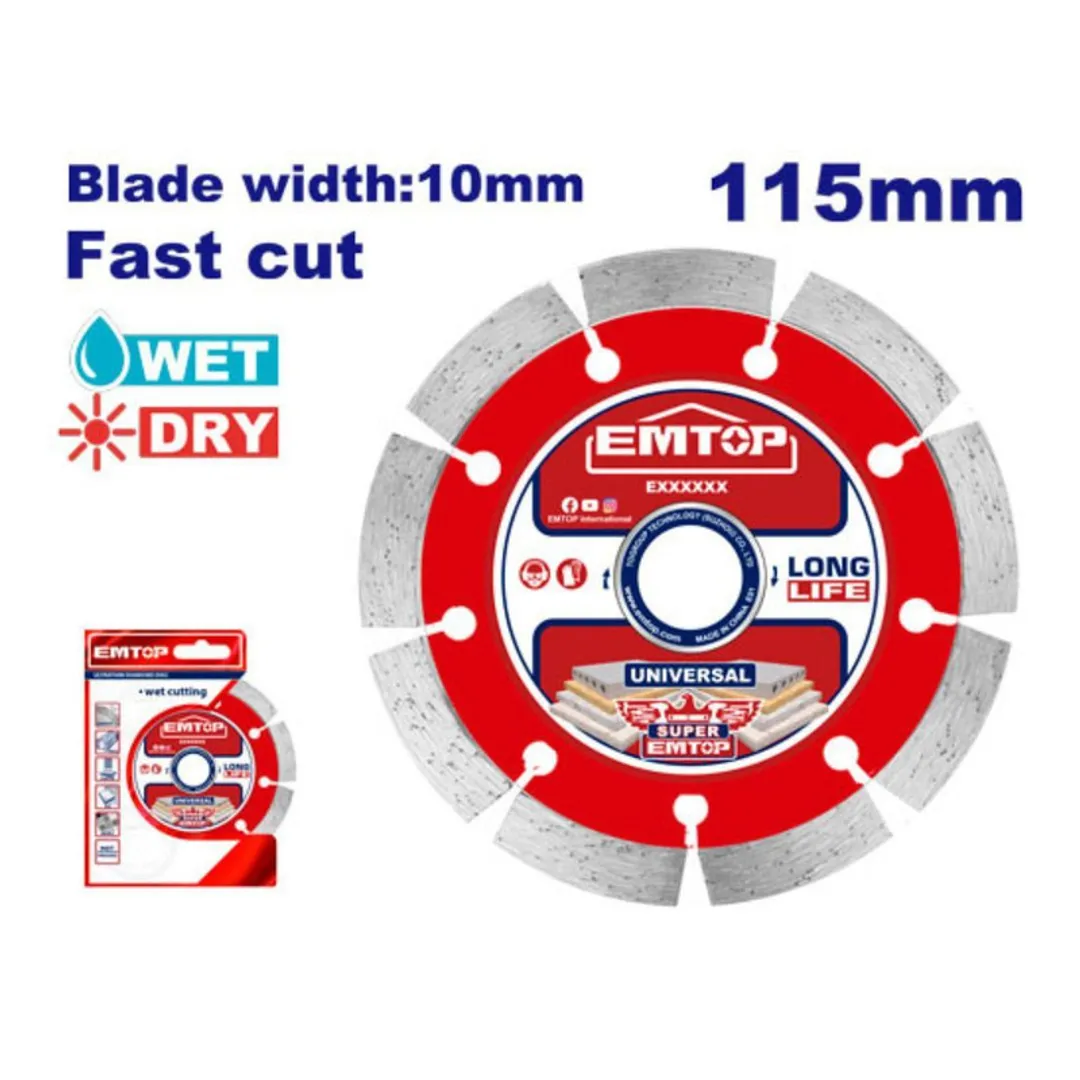 EMTOP DISCO 4-1/2" DIAMANTADO SEGMENTADO SUPER EMTOP