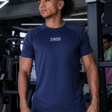 CAMISETA SLIM FIT AZUL NAVY - imagen 1