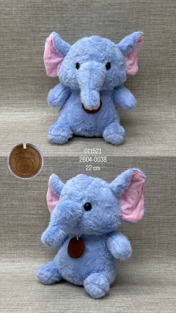 ELEFANTE AZUL DE 22 CM 