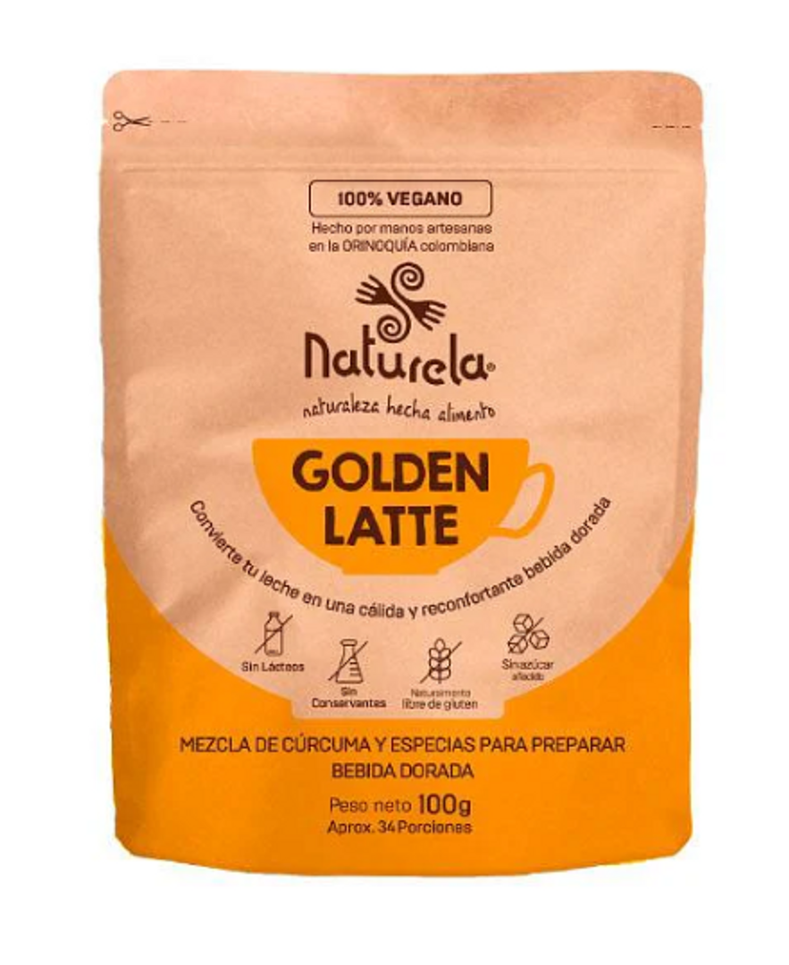 GOLDEN LATTE MEZCLA DE CURCUMA Y ESPECIES X 100GR NATURELA