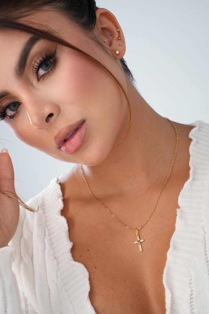 Cadena aros y cruz Love 