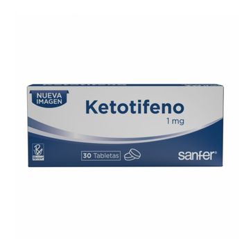 Imagen del producto KETOTIFENO 1 MG RECIPE DIS X 30 TAB