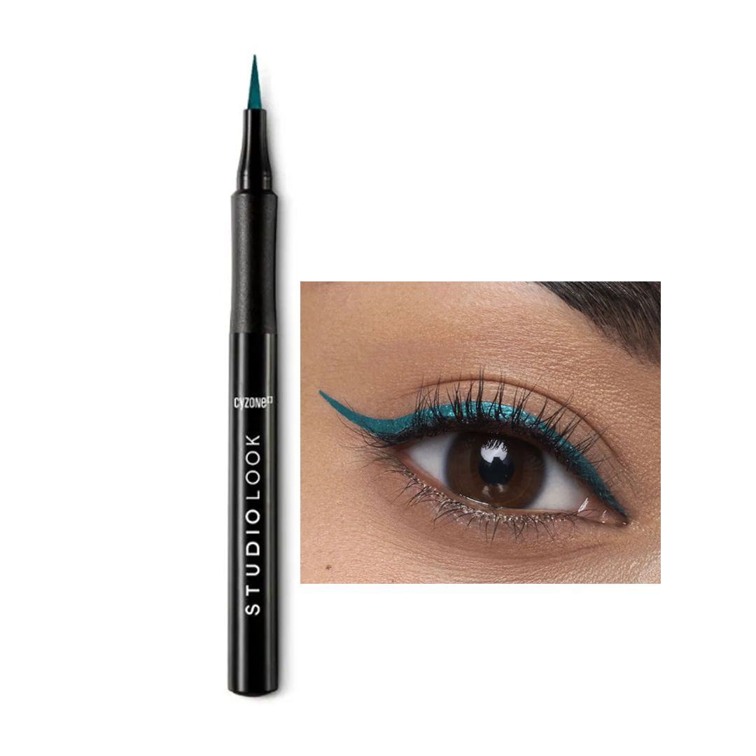 PETROL GREEN  DELINEADOR PLUMÓN STUDIO LOOK PARA OJOS 