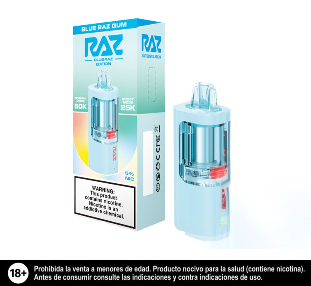 Raz Pod Blue Raz Gum 50.000 Puffs