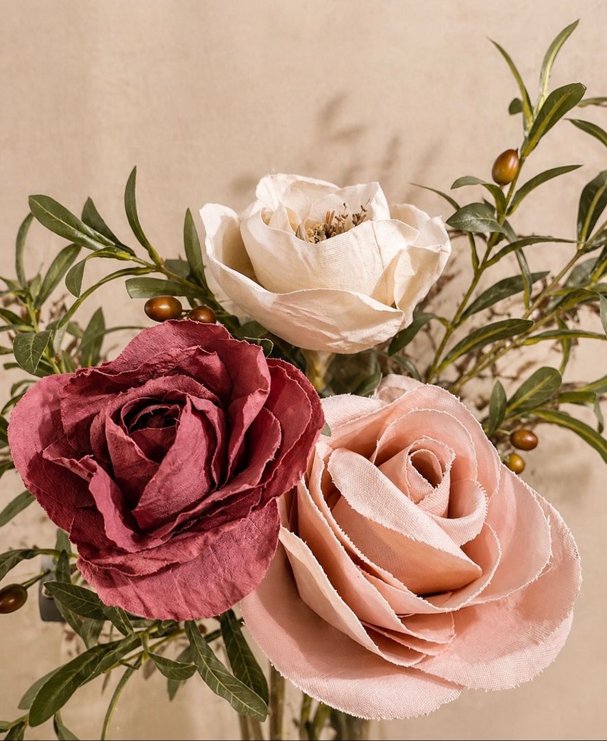 Rosa tela mediana 