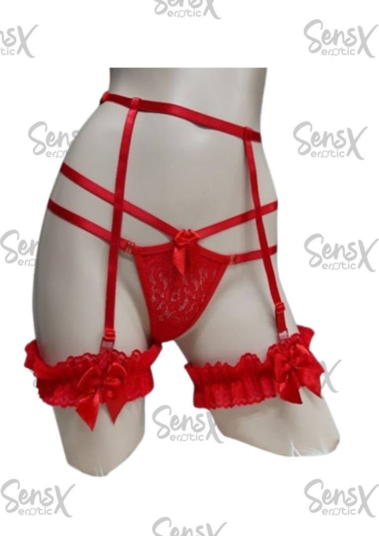 LIGUERO DE ENCAJE CON MOÑOS