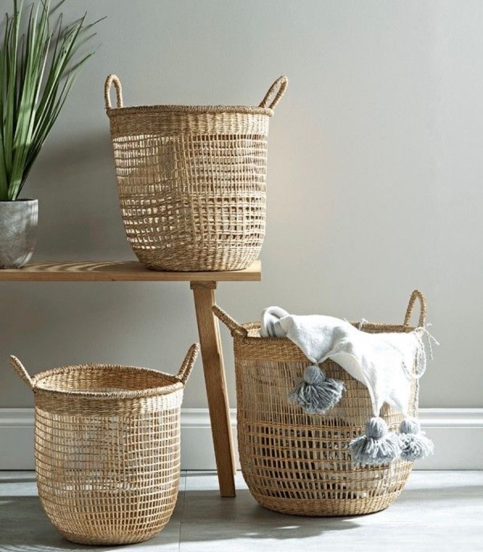 Cesto Fibras Naturales c/Asa