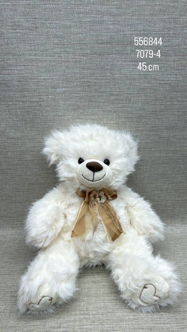 OSO BLANCO PELUDITO 45 CM