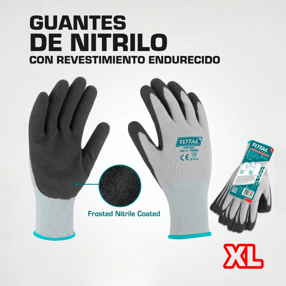 GUANTES DE NITRILO CON REVESTIMIENTO ENDURECIDO TOTAL