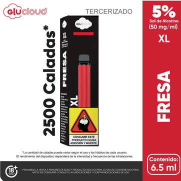 Imagen del producto  GluCloud XL Fresa/Strawberry 2500 Puffs