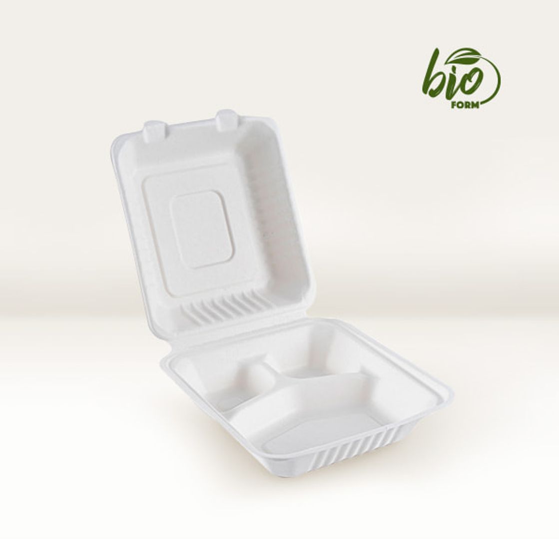  E. PORTA COMIDA P3 BIODEGRADABLE PAQUETE X 50 UND 